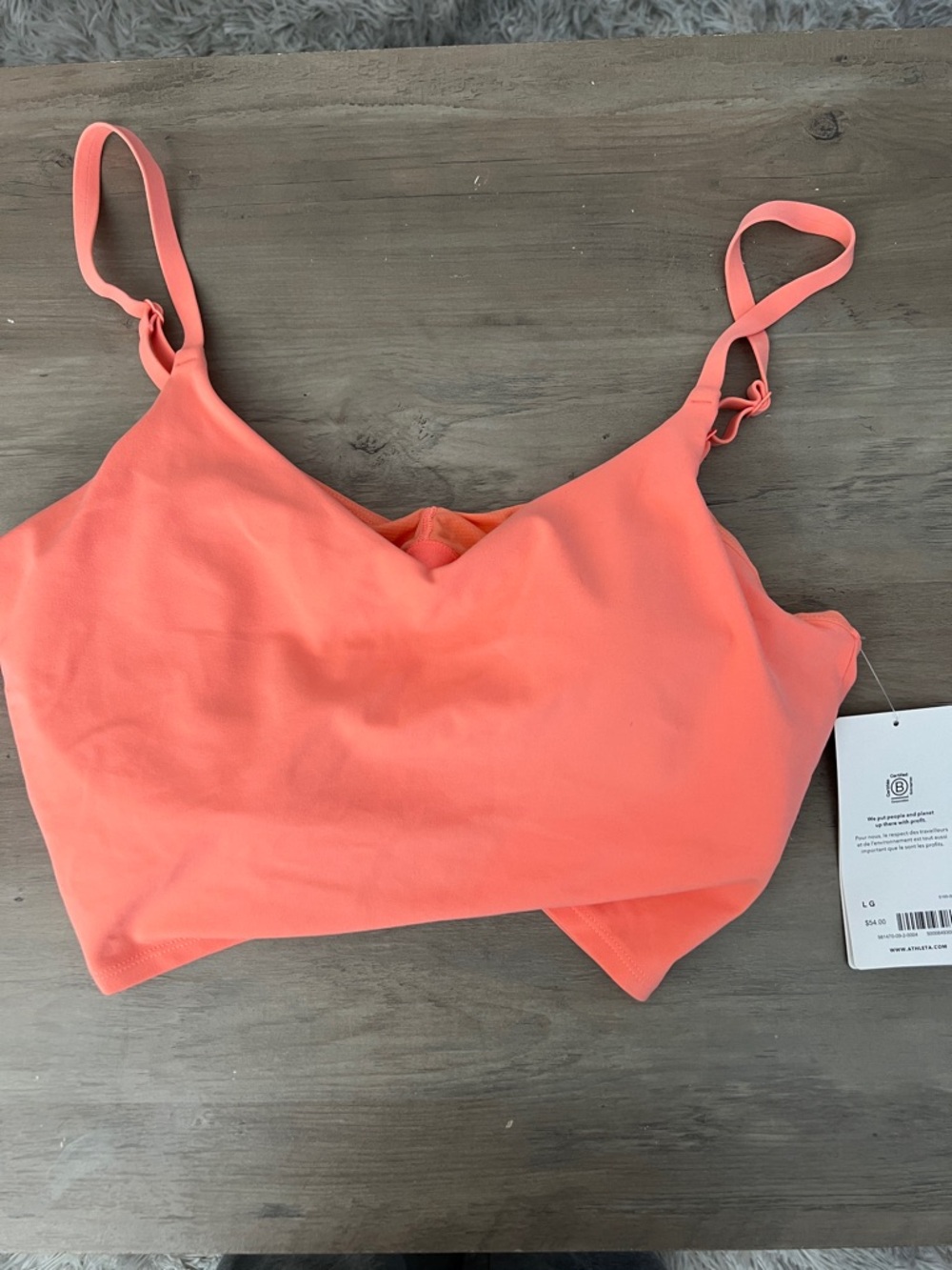 Athleta Coral Ribbed Bralette